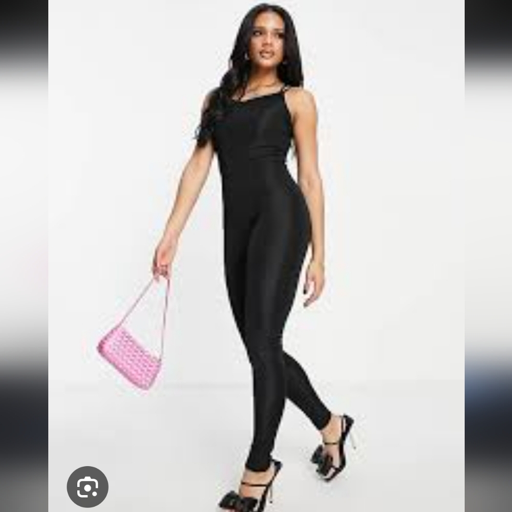 Teendyol Black Strappy Jumpsuit/Catsuit XS